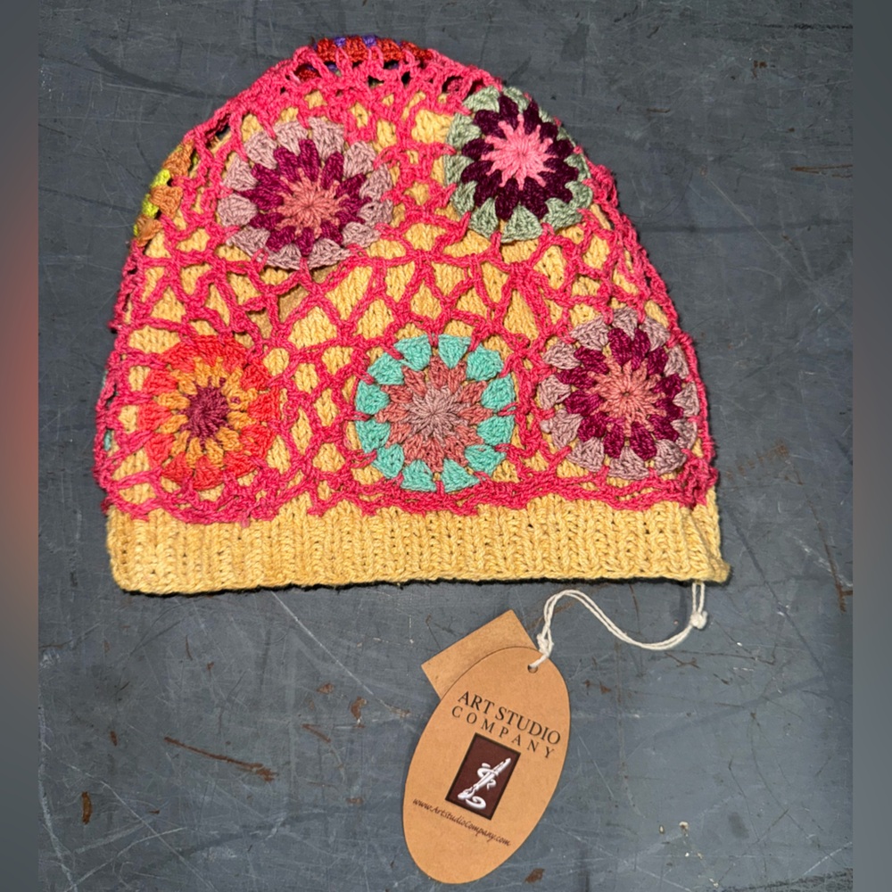 Art Studio Company Multicolor Crochet Beanie